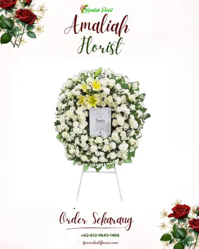 Krans Bunga Duka Cita di Hilton Bandung